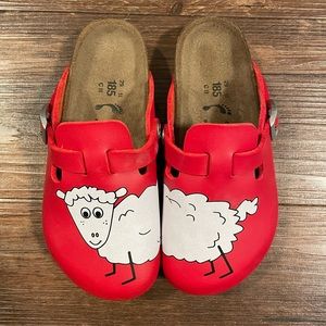 Kids Birki’s Woodby Sheep Clog